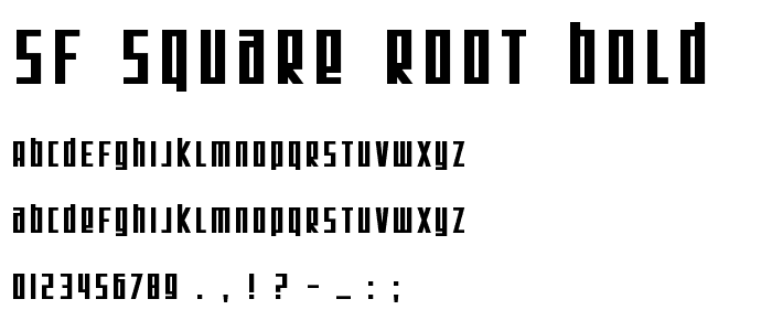 SF Square Root Bold police